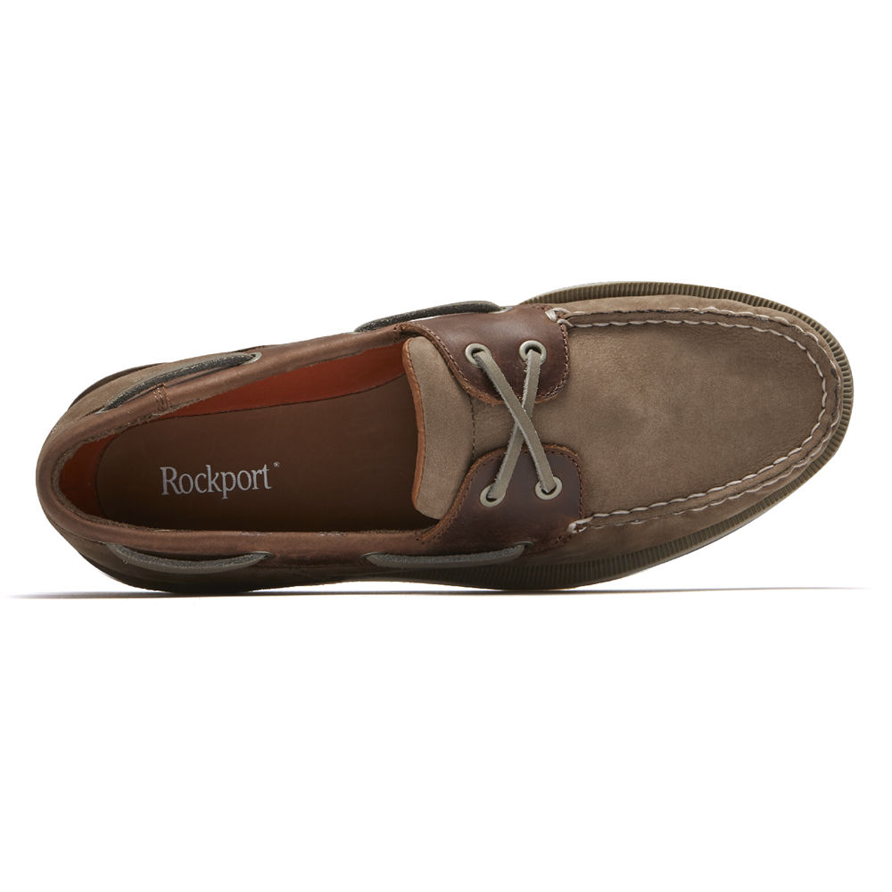 Rockport Singapore Mens Boat Shoes - Perth Grey - LF3461257